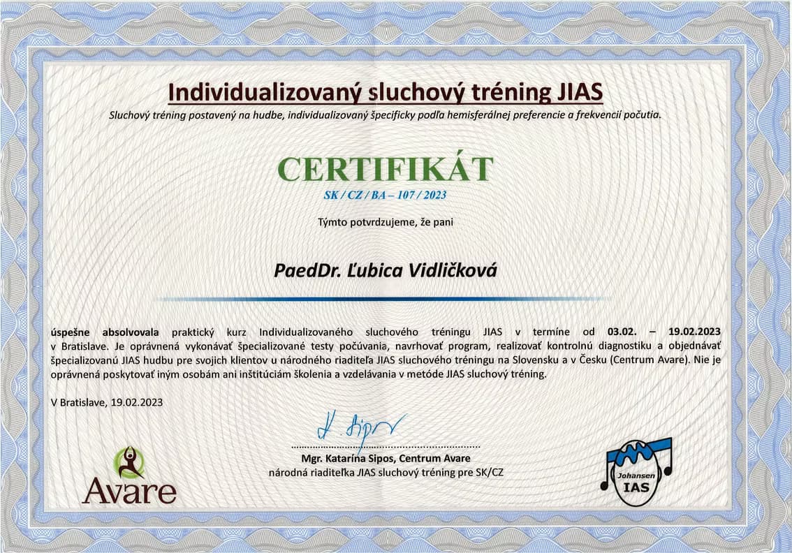 Potvrdenie o JIAS